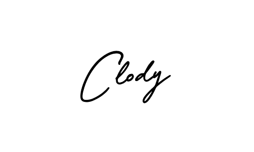 You should practise on your own different ways (AmerikaSignatureDemo-Regular) to write your name (Clody) in signature. don't let someone else do it for you. Clody signature style 3 images and pictures png