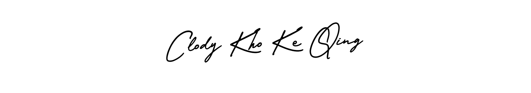 Similarly AmerikaSignatureDemo-Regular is the best handwritten signature design. Signature creator online .You can use it as an online autograph creator for name Clody Kho Ke Qing. Clody Kho Ke Qing signature style 3 images and pictures png