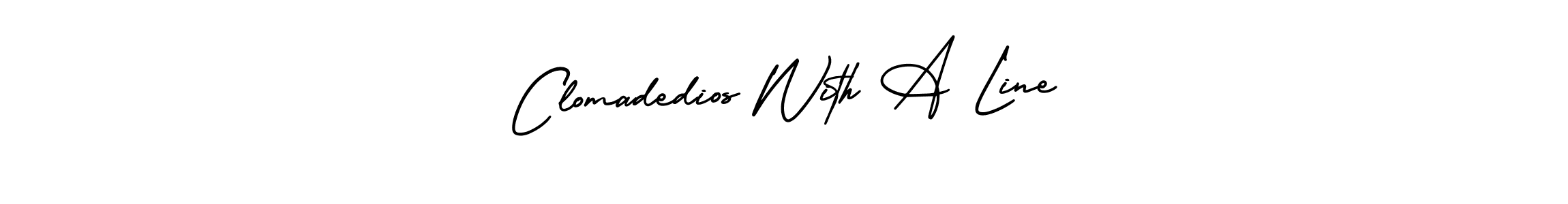 Best and Professional Signature Style for Clomadedios With A Line. AmerikaSignatureDemo-Regular Best Signature Style Collection. Clomadedios With A Line signature style 3 images and pictures png