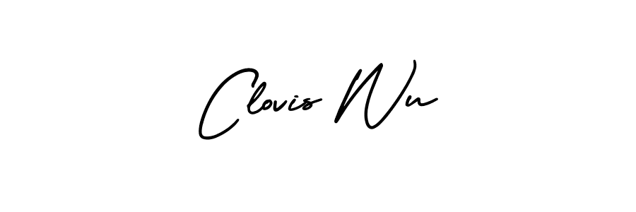 AmerikaSignatureDemo-Regular is a professional signature style that is perfect for those who want to add a touch of class to their signature. It is also a great choice for those who want to make their signature more unique. Get Clovis Wu name to fancy signature for free. Clovis Wu signature style 3 images and pictures png