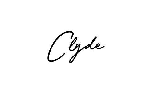 How to make Clyde name signature. Use AmerikaSignatureDemo-Regular style for creating short signs online. This is the latest handwritten sign. Clyde signature style 3 images and pictures png