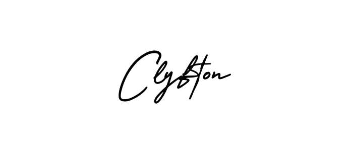 if you are searching for the best signature style for your name Clyfton. so please give up your signature search. here we have designed multiple signature styles  using AmerikaSignatureDemo-Regular. Clyfton signature style 3 images and pictures png