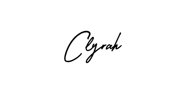 You can use this online signature creator to create a handwritten signature for the name Clyrah. This is the best online autograph maker. Clyrah signature style 3 images and pictures png