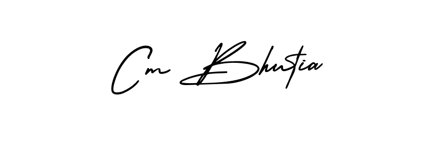 Use a signature maker to create a handwritten signature online. With this signature software, you can design (AmerikaSignatureDemo-Regular) your own signature for name Cm Bhutia. Cm Bhutia signature style 3 images and pictures png