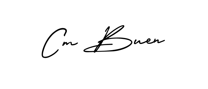 Design your own signature with our free online signature maker. With this signature software, you can create a handwritten (AmerikaSignatureDemo-Regular) signature for name Cm Buen. Cm Buen signature style 3 images and pictures png