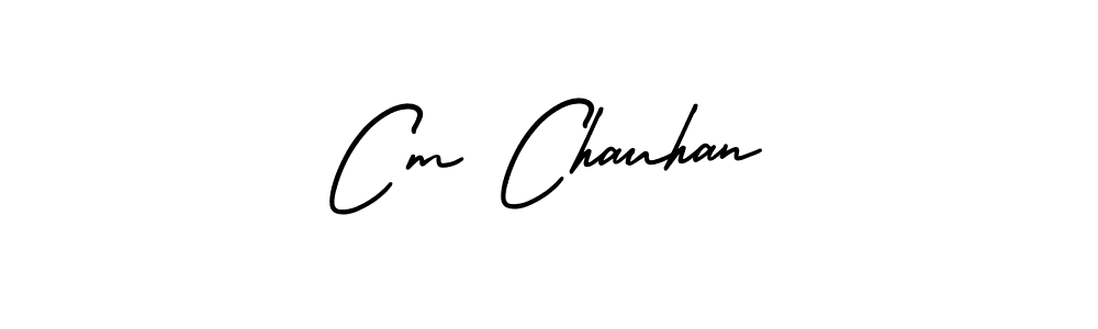 How to Draw Cm Chauhan signature style? AmerikaSignatureDemo-Regular is a latest design signature styles for name Cm Chauhan. Cm Chauhan signature style 3 images and pictures png