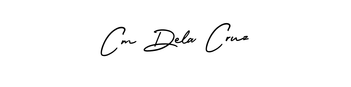 Cm Dela Cruz stylish signature style. Best Handwritten Sign (AmerikaSignatureDemo-Regular) for my name. Handwritten Signature Collection Ideas for my name Cm Dela Cruz. Cm Dela Cruz signature style 3 images and pictures png