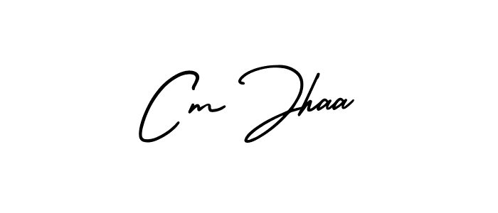 Design your own signature with our free online signature maker. With this signature software, you can create a handwritten (AmerikaSignatureDemo-Regular) signature for name Cm Jhaa. Cm Jhaa signature style 3 images and pictures png