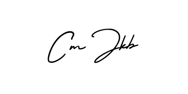 Cm Jkb stylish signature style. Best Handwritten Sign (AmerikaSignatureDemo-Regular) for my name. Handwritten Signature Collection Ideas for my name Cm Jkb. Cm Jkb signature style 3 images and pictures png