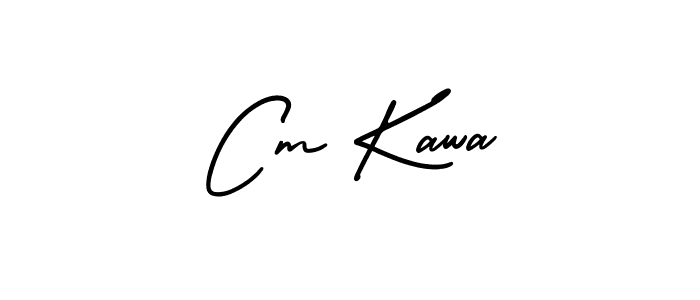 How to make Cm Kawa signature? AmerikaSignatureDemo-Regular is a professional autograph style. Create handwritten signature for Cm Kawa name. Cm Kawa signature style 3 images and pictures png