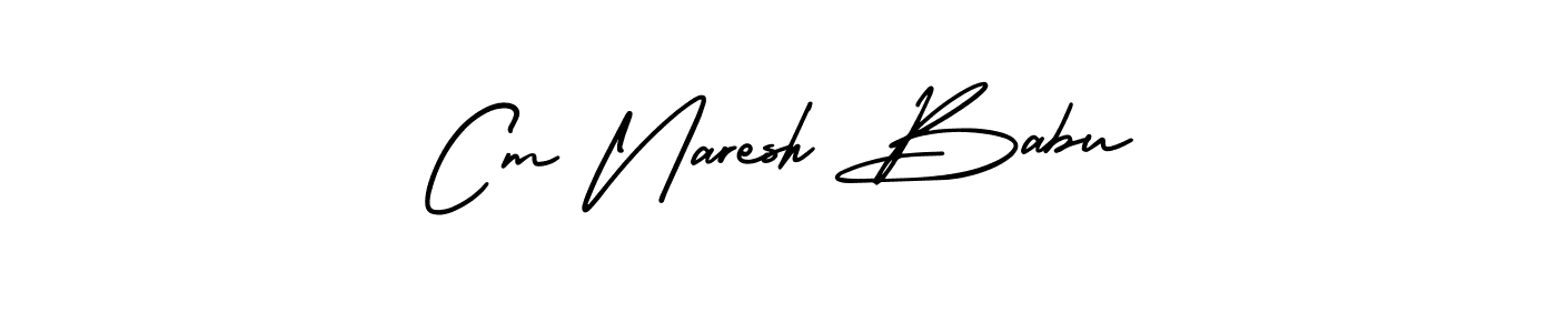 Also You can easily find your signature by using the search form. We will create Cm Naresh Babu name handwritten signature images for you free of cost using AmerikaSignatureDemo-Regular sign style. Cm Naresh Babu signature style 3 images and pictures png