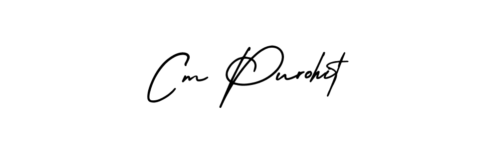 Create a beautiful signature design for name Cm Purohit. With this signature (AmerikaSignatureDemo-Regular) fonts, you can make a handwritten signature for free. Cm Purohit signature style 3 images and pictures png