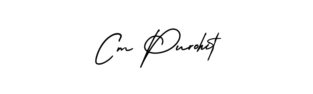 Create a beautiful signature design for name Cm Purohit. With this signature (AmerikaSignatureDemo-Regular) fonts, you can make a handwritten signature for free. Cm Purohit signature style 3 images and pictures png