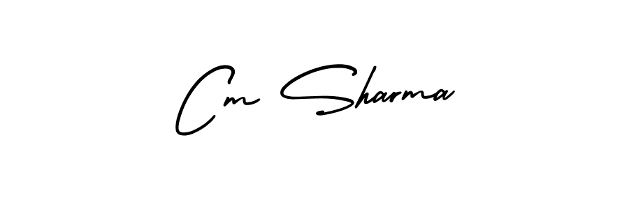 Make a beautiful signature design for name Cm Sharma. Use this online signature maker to create a handwritten signature for free. Cm Sharma signature style 3 images and pictures png