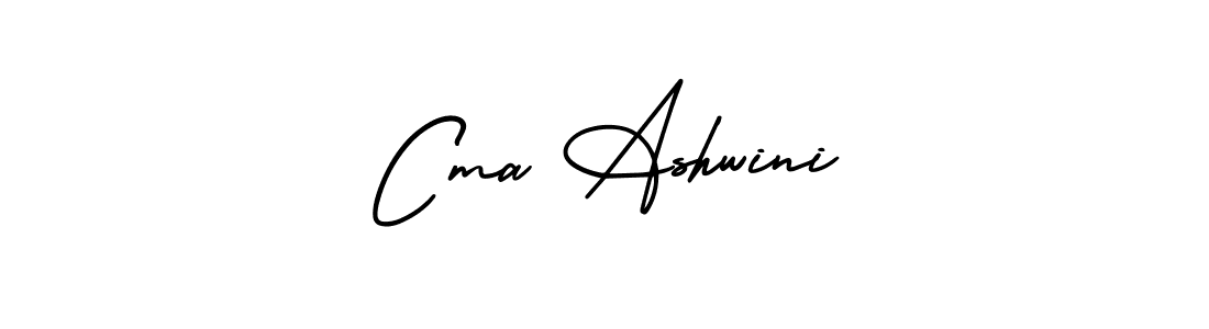 Design your own signature with our free online signature maker. With this signature software, you can create a handwritten (AmerikaSignatureDemo-Regular) signature for name Cma Ashwini. Cma Ashwini signature style 3 images and pictures png