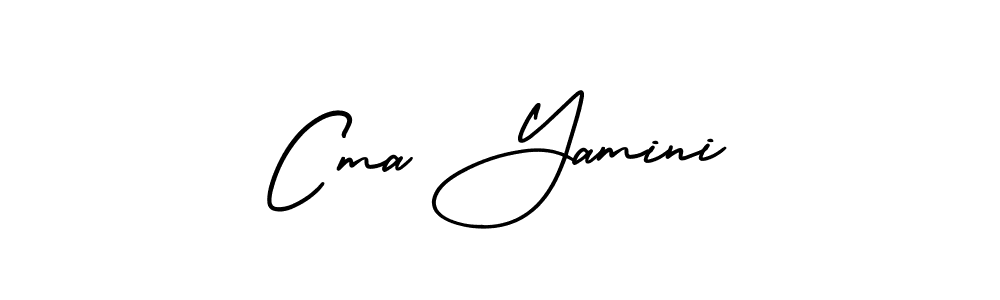 Design your own signature with our free online signature maker. With this signature software, you can create a handwritten (AmerikaSignatureDemo-Regular) signature for name Cma Yamini. Cma Yamini signature style 3 images and pictures png