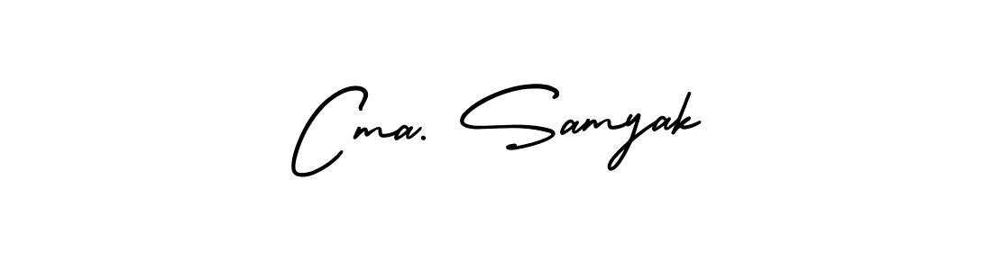 The best way (AmerikaSignatureDemo-Regular) to make a short signature is to pick only two or three words in your name. The name Cma. Samyak include a total of six letters. For converting this name. Cma. Samyak signature style 3 images and pictures png