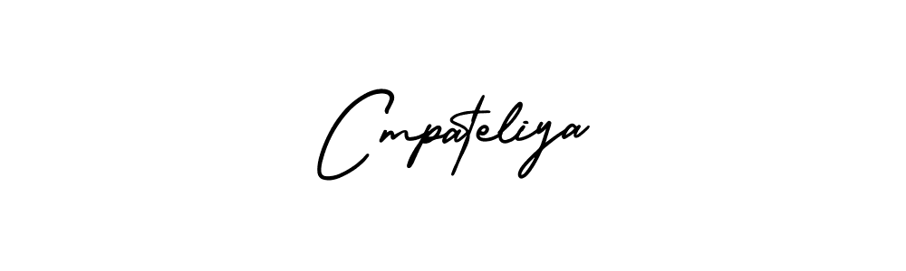 The best way (AmerikaSignatureDemo-Regular) to make a short signature is to pick only two or three words in your name. The name Cmpateliya include a total of six letters. For converting this name. Cmpateliya signature style 3 images and pictures png