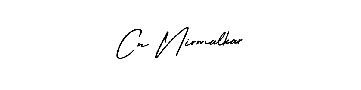 You should practise on your own different ways (AmerikaSignatureDemo-Regular) to write your name (Cn Nirmalkar) in signature. don't let someone else do it for you. Cn Nirmalkar signature style 3 images and pictures png