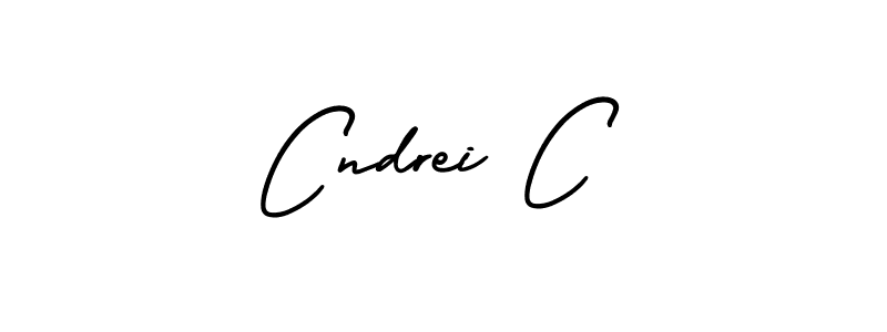 Make a beautiful signature design for name Cndrei C. With this signature (AmerikaSignatureDemo-Regular) style, you can create a handwritten signature for free. Cndrei C signature style 3 images and pictures png