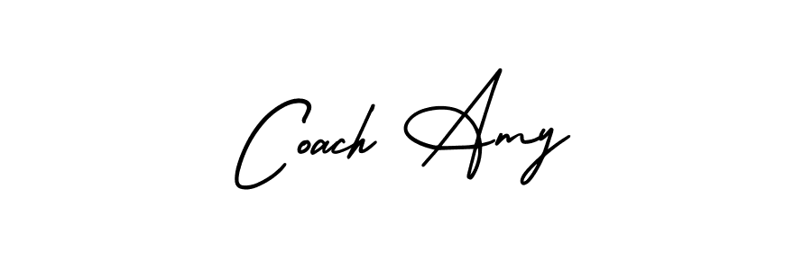 Design your own signature with our free online signature maker. With this signature software, you can create a handwritten (AmerikaSignatureDemo-Regular) signature for name Coach Amy. Coach Amy signature style 3 images and pictures png