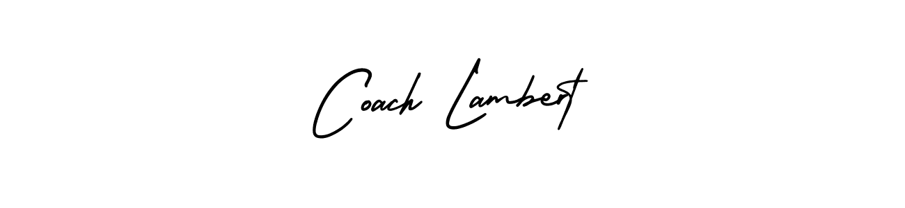 Create a beautiful signature design for name Coach Lambert. With this signature (AmerikaSignatureDemo-Regular) fonts, you can make a handwritten signature for free. Coach Lambert signature style 3 images and pictures png