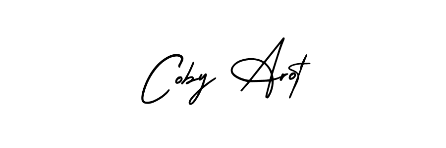 Make a beautiful signature design for name Coby Arot. With this signature (AmerikaSignatureDemo-Regular) style, you can create a handwritten signature for free. Coby Arot signature style 3 images and pictures png