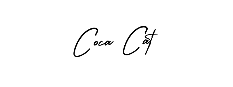 How to Draw Coca Cat signature style? AmerikaSignatureDemo-Regular is a latest design signature styles for name Coca Cat. Coca Cat signature style 3 images and pictures png