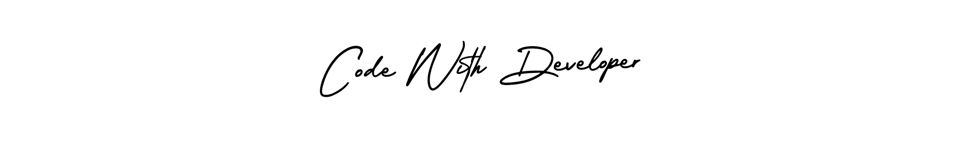 How to make Code With Developer signature? AmerikaSignatureDemo-Regular is a professional autograph style. Create handwritten signature for Code With Developer name. Code With Developer signature style 3 images and pictures png