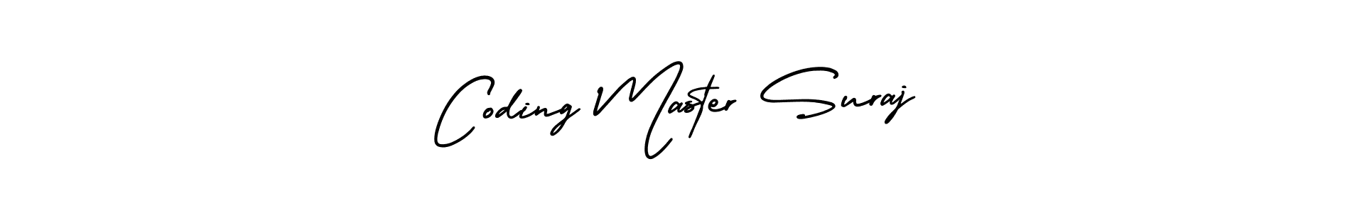 How to make Coding Master Suraj signature? AmerikaSignatureDemo-Regular is a professional autograph style. Create handwritten signature for Coding Master Suraj name. Coding Master Suraj signature style 3 images and pictures png