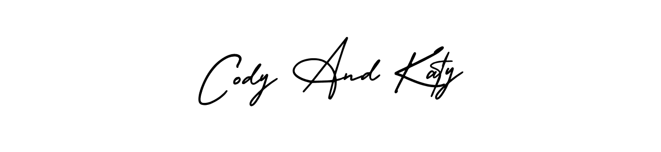 Create a beautiful signature design for name Cody And Katy. With this signature (AmerikaSignatureDemo-Regular) fonts, you can make a handwritten signature for free. Cody And Katy signature style 3 images and pictures png