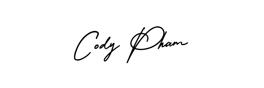 How to make Cody Pham name signature. Use AmerikaSignatureDemo-Regular style for creating short signs online. This is the latest handwritten sign. Cody Pham signature style 3 images and pictures png