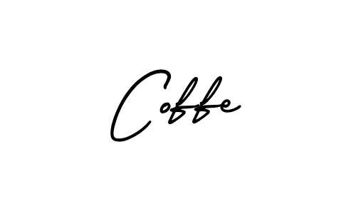 How to make Coffe name signature. Use AmerikaSignatureDemo-Regular style for creating short signs online. This is the latest handwritten sign. Coffe signature style 3 images and pictures png