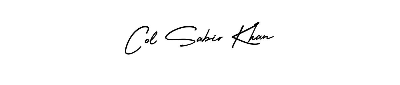 It looks lik you need a new signature style for name Col Sabir Khan. Design unique handwritten (AmerikaSignatureDemo-Regular) signature with our free signature maker in just a few clicks. Col Sabir Khan signature style 3 images and pictures png