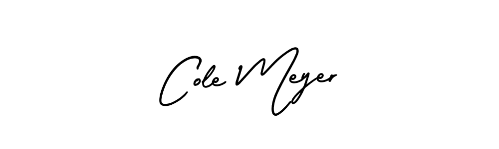 How to make Cole Meyer name signature. Use AmerikaSignatureDemo-Regular style for creating short signs online. This is the latest handwritten sign. Cole Meyer signature style 3 images and pictures png