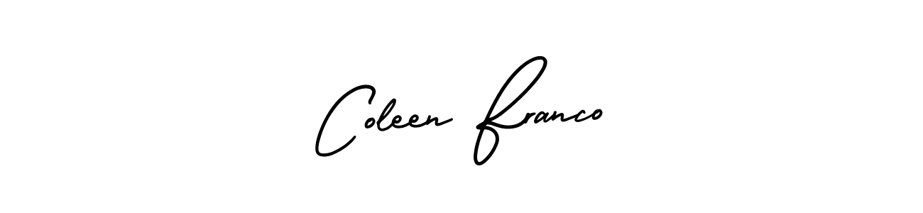 Also we have Coleen Franco name is the best signature style. Create professional handwritten signature collection using AmerikaSignatureDemo-Regular autograph style. Coleen Franco signature style 3 images and pictures png