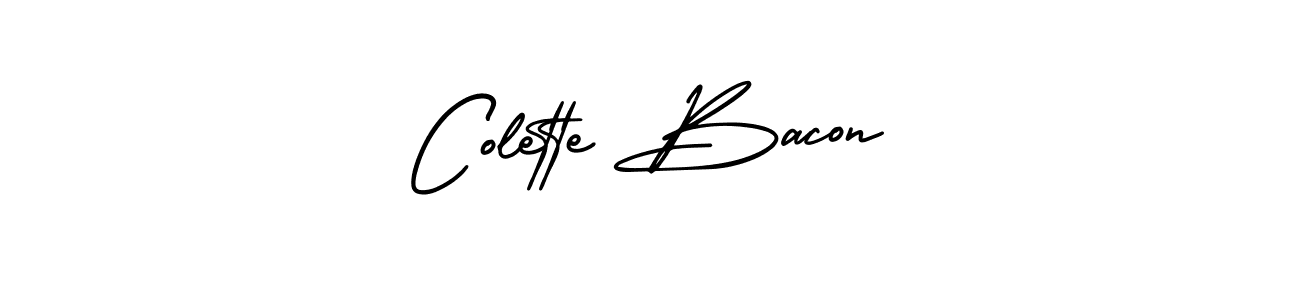 It looks lik you need a new signature style for name Colette Bacon. Design unique handwritten (AmerikaSignatureDemo-Regular) signature with our free signature maker in just a few clicks. Colette Bacon signature style 3 images and pictures png