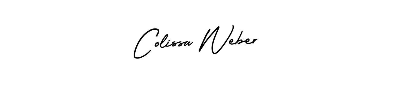 How to make Colissa Weber name signature. Use AmerikaSignatureDemo-Regular style for creating short signs online. This is the latest handwritten sign. Colissa Weber signature style 3 images and pictures png