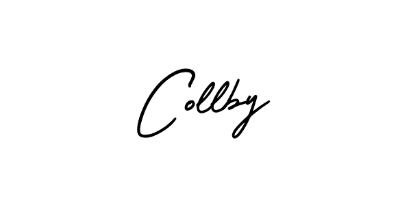 Design your own signature with our free online signature maker. With this signature software, you can create a handwritten (AmerikaSignatureDemo-Regular) signature for name Collby. Collby signature style 3 images and pictures png