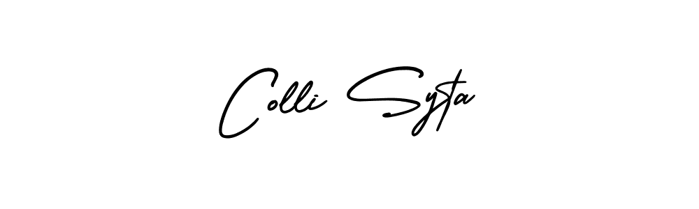 Create a beautiful signature design for name Colli Syta. With this signature (AmerikaSignatureDemo-Regular) fonts, you can make a handwritten signature for free. Colli Syta signature style 3 images and pictures png