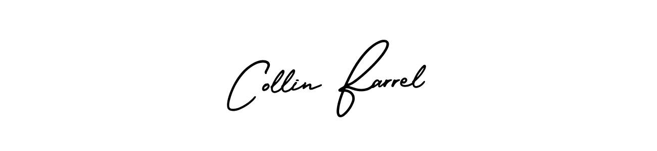 The best way (AmerikaSignatureDemo-Regular) to make a short signature is to pick only two or three words in your name. The name Collin Farrel include a total of six letters. For converting this name. Collin Farrel signature style 3 images and pictures png