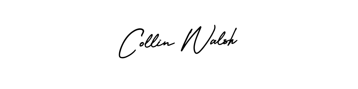 You should practise on your own different ways (AmerikaSignatureDemo-Regular) to write your name (Collin Walsh) in signature. don't let someone else do it for you. Collin Walsh signature style 3 images and pictures png