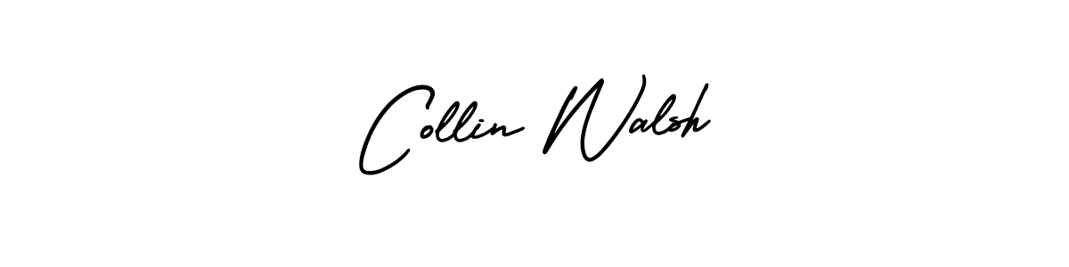 You should practise on your own different ways (AmerikaSignatureDemo-Regular) to write your name (Collin Walsh) in signature. don't let someone else do it for you. Collin Walsh signature style 3 images and pictures png