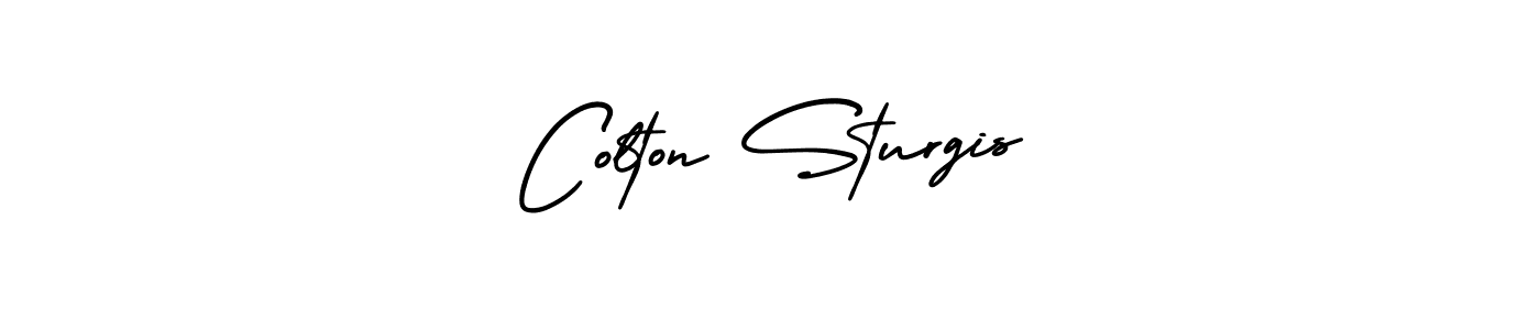 How to make Colton Sturgis name signature. Use AmerikaSignatureDemo-Regular style for creating short signs online. This is the latest handwritten sign. Colton Sturgis signature style 3 images and pictures png