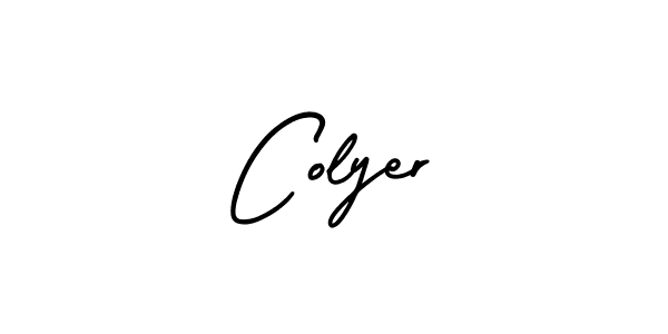 You should practise on your own different ways (AmerikaSignatureDemo-Regular) to write your name (Colyer) in signature. don't let someone else do it for you. Colyer signature style 3 images and pictures png