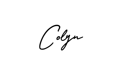 How to make Colyn name signature. Use AmerikaSignatureDemo-Regular style for creating short signs online. This is the latest handwritten sign. Colyn signature style 3 images and pictures png