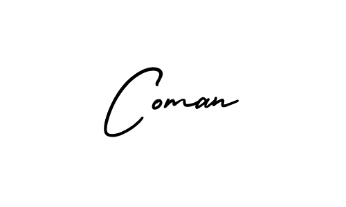 This is the best signature style for the Coman name. Also you like these signature font (AmerikaSignatureDemo-Regular). Mix name signature. Coman signature style 3 images and pictures png