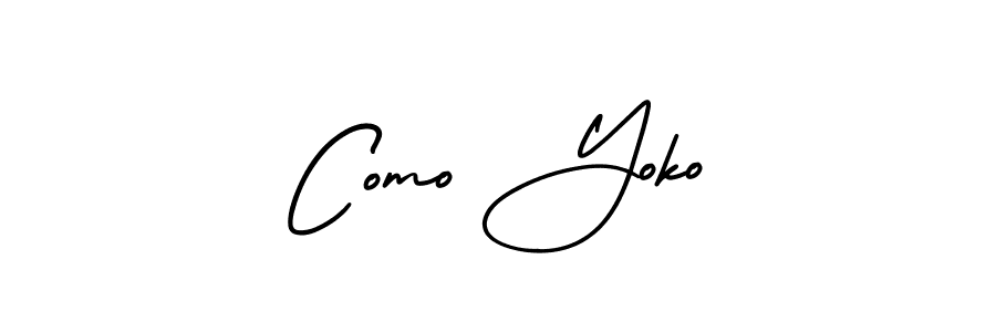 Design your own signature with our free online signature maker. With this signature software, you can create a handwritten (AmerikaSignatureDemo-Regular) signature for name Como Yoko. Como Yoko signature style 3 images and pictures png