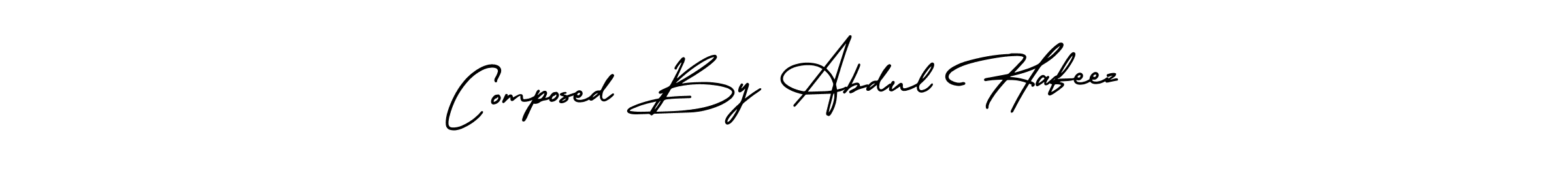 How to make Composed By Abdul Hafeez signature? AmerikaSignatureDemo-Regular is a professional autograph style. Create handwritten signature for Composed By Abdul Hafeez name. Composed By Abdul Hafeez signature style 3 images and pictures png