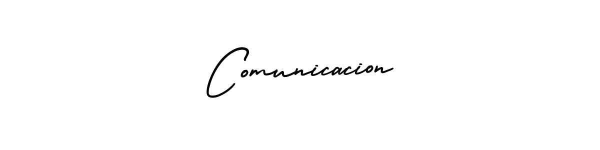 Design your own signature with our free online signature maker. With this signature software, you can create a handwritten (AmerikaSignatureDemo-Regular) signature for name Comunicacion. Comunicacion signature style 3 images and pictures png